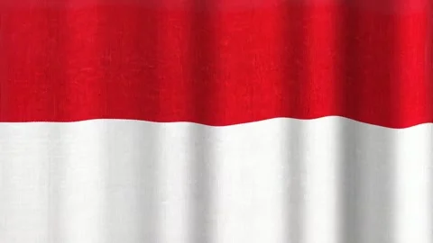 Indonesia flag ripples in the wind Stock Footage 340523321