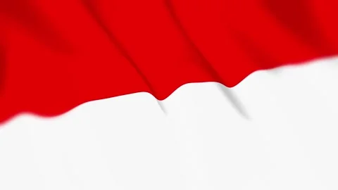 Indonesia Flag Seamless Loop 4k 60fps on Sky Background Stock Footage 340345352