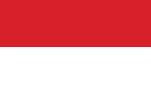 Indonesia flag vector graphic. Rectangle Indonesian flag illustration. Indone Illustrazione stock