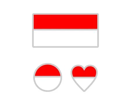 Indonesia flag vector illustration on a white background Stock Illustration