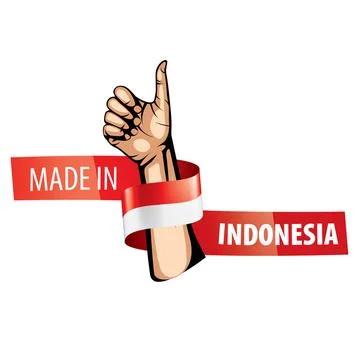 Indonesia flag, vector illustration on a white background Indonesia flag, ... Foto stock