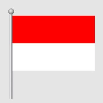 Indonesia flag vector template background realistic copy Stock Illustration