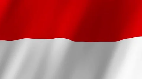 Indonesia flag waving animation Stock Footage 220388570