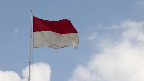 Indonesia Flag waving Stock Footage 237217131