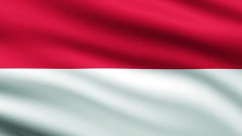 Indonesia flag waving full screen background animation Stock Footage 266739377