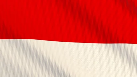 Indonesia flag waving white background loop Stock-Footage 342960936
