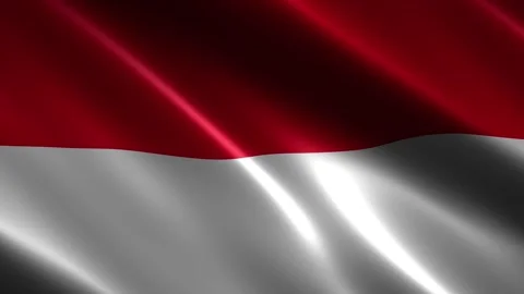 Indonesia flag waving in the wind Stock Footage 348681835