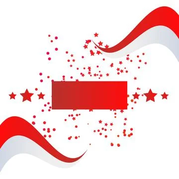Indonesia holiday vector frame, red and white colors Stock Illustration