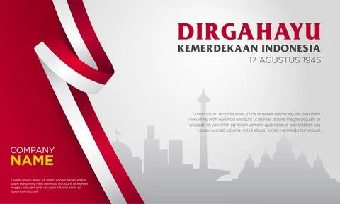 Indonesia Independence Day background design vector illustration Stock Illustration