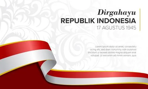 Indonesia Independence Day background. Stock Illustration