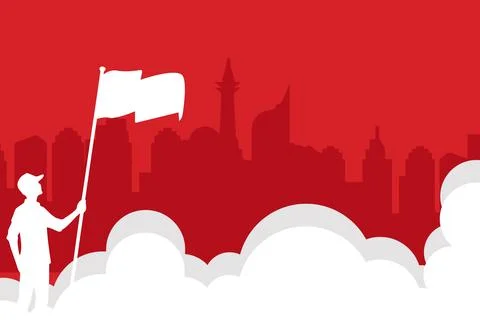 Indonesia Independence Day Background イラスト素材