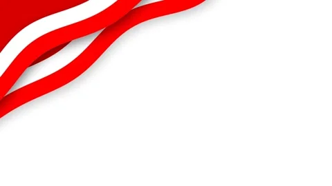 Indonesia Independence Day Red and White Flag Wave Frame Background Loop. Stock Footage 340806953