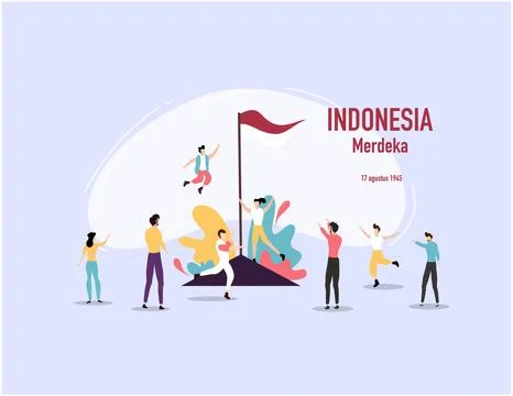 Indonesia independence day vector design for indonesia merdeka Stock Illustration