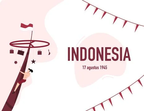 Indonesia independence day vector design for indonesia merdeka Stock Illustration