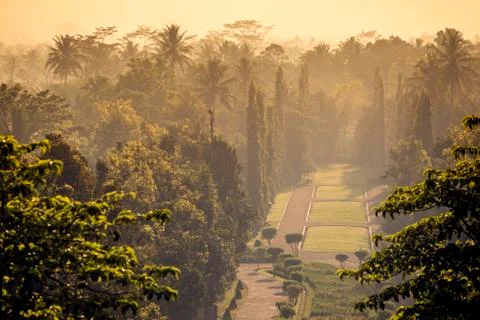 Indonesia, Java, Borobudur Temple Complex Foto stock