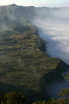 Indonesia, Java, Cemoro Lawang, Mount Bromomcrater rim Photos