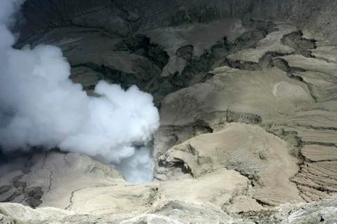 Indonesia, Java, Fuming Mount Brome volcano, view of crater rim Photos