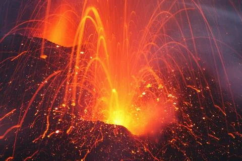 Indonesia, Java, Slamet volcano erupting Stock-Fotos