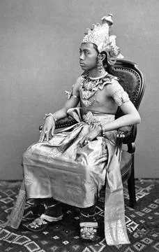  Indonesia / Java: The son of the Sundanese Regent of Bandung, c. 1870 The... Stock Photos