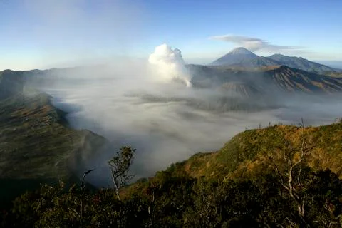 Indonesia, Java, Volcanos Bromo, Batok and Semeru Photos