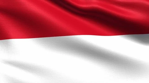Indonesia Looping Flag 4K Stock Footage 108049012