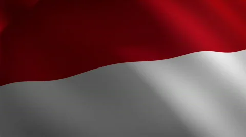 Indonesia looping flag waving in the wind Stock Footage 826162