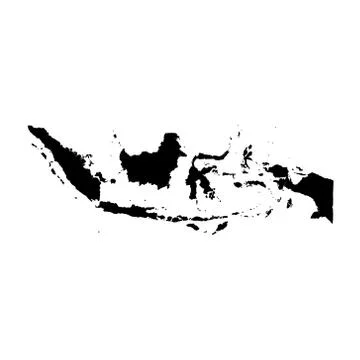 Indonesia map - filled hand-drawn map Ilustración de archivo