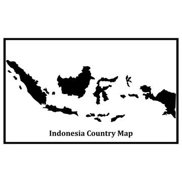 Indonesia map icon Stock Illustration