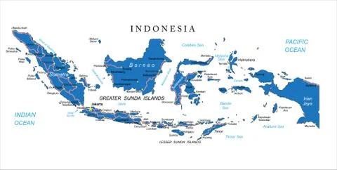 Indonesia map Stock-Illustration