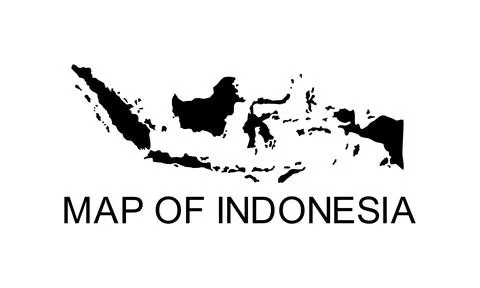 Indonesia Map 스톡 일러스트