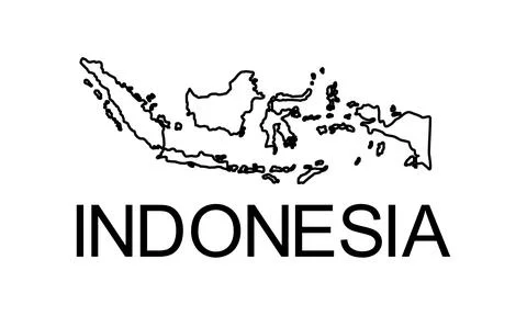 Indonesia Map Stock Illustration