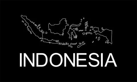 Indonesia Map Stock Illustration