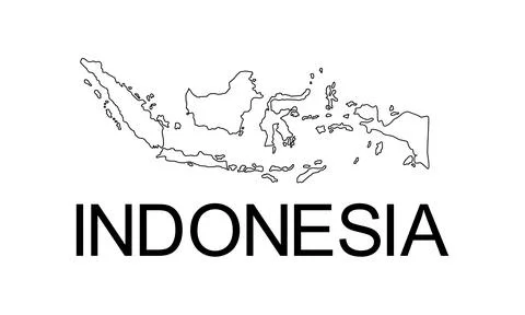 Indonesia Map Stock Illustration