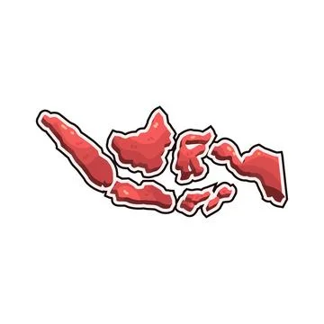 Indonesia map illustration Stock Illustration