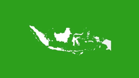 Indonesia Map Showing Different States Highlighted Green Screen Animation 4K 库存影片 329917896