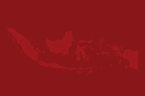 Indonesia Map Silhouette Background in Red. Vector illustration. Stock Illustration