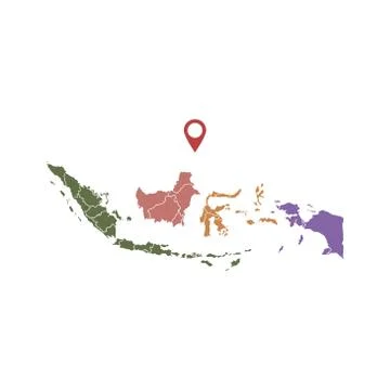 Indonesia map vector design template illustration Illustrazione stock