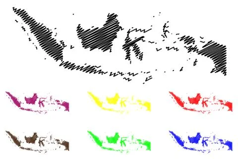 Indonesia map vector Stock-Illustration