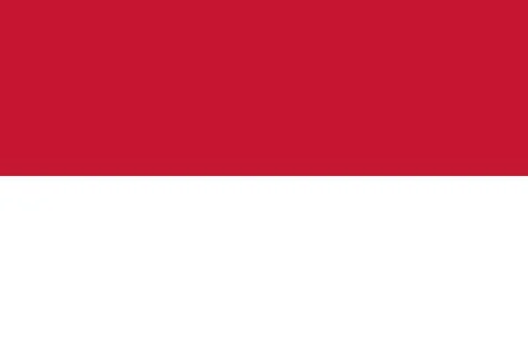 Indonesia national flag flat vector illustration, red and white stripes Stock Illustration