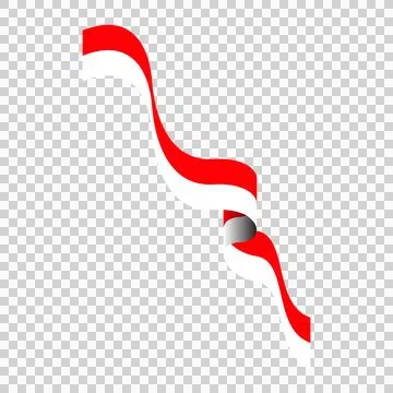Indonesia national flag wave element decoration design Stock Illustration