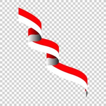Indonesia national flag wave element decoration vector Stock Illustration