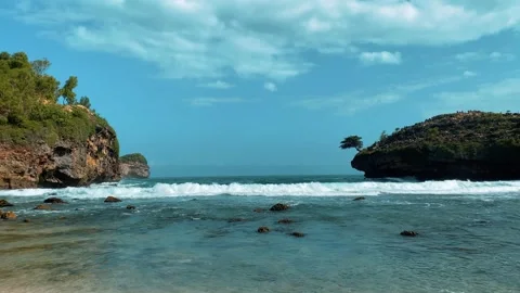 Indonesia PacitanBeach Waves Stock-Footage 314741469