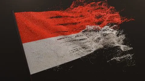 Indonesia Particle Flag Stock Illustration