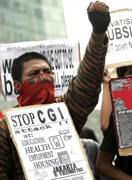 Indonesia Protest Cgi - Dec 2003 Stock Photos