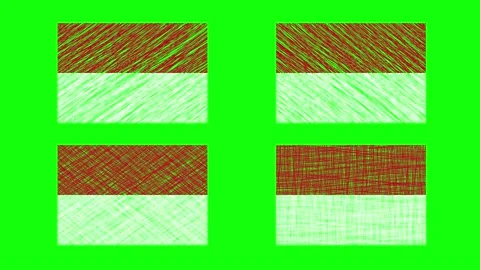 Indonesia Scribble Animation on Green Screen Background. Looping seamless a.. Stock Footage 228146940