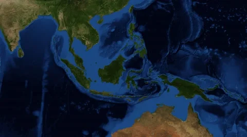 Indonesia from space - zoom 스톡 동영상 43872917