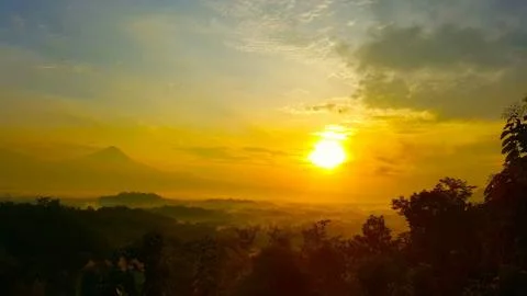 Indonesia sunset Stock Photos