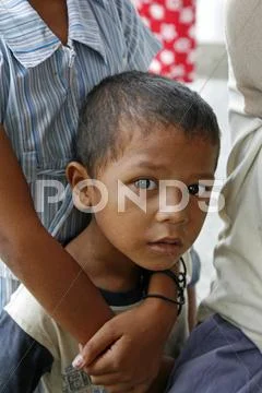 Indonesia tsunami survivor taken in meulaboh Stock Photos