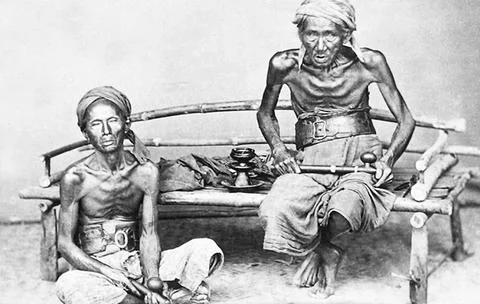  Indonesia: Two Opium Smokers on Java Two opium smokers on the island of J... Fotos de archivo