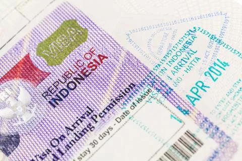 Indonesia visa Foto stock